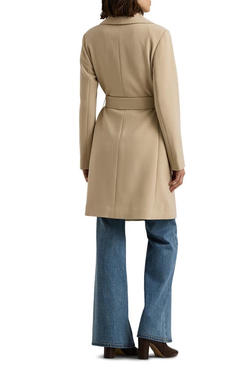 Ralph Lauren Lauren Drape Front Crepe Jacket In Neutral