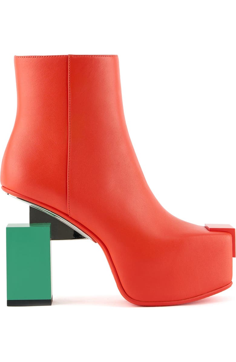 United Nude Cubist Bootie, Main, color, Flame Mix