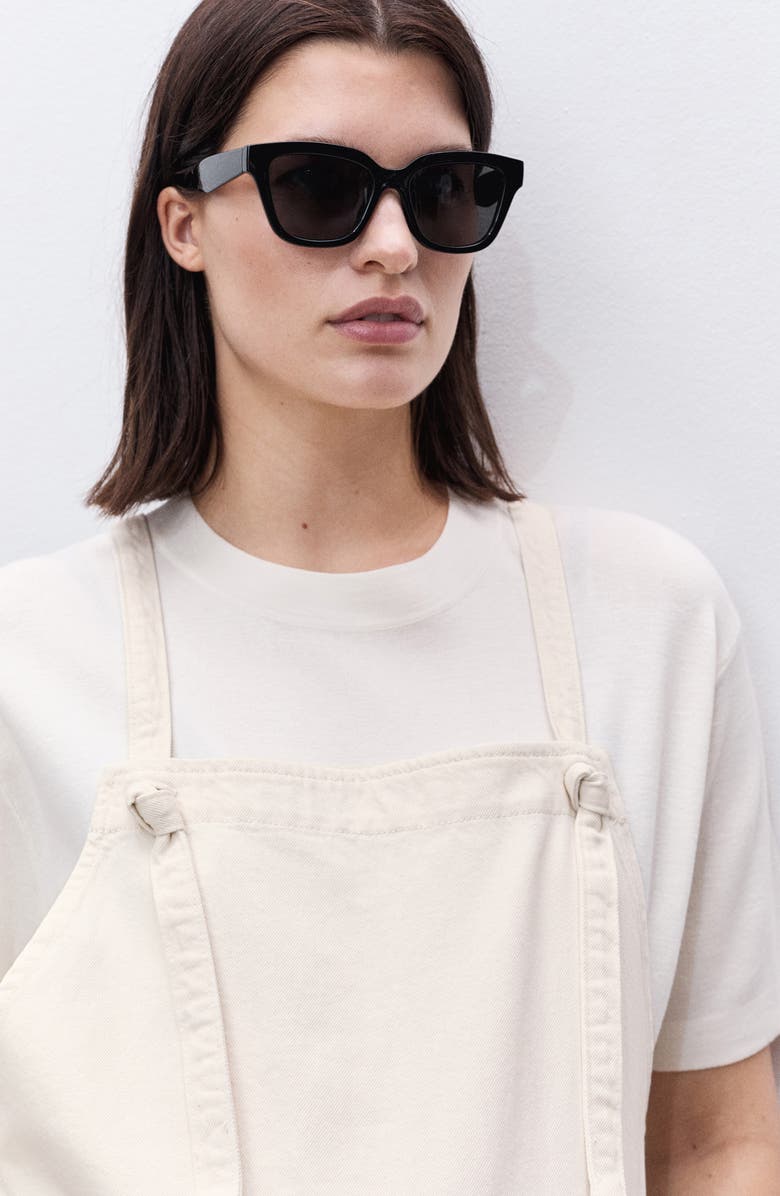 MANGO Denim Maternity Overalls, Alternate, color, Off White