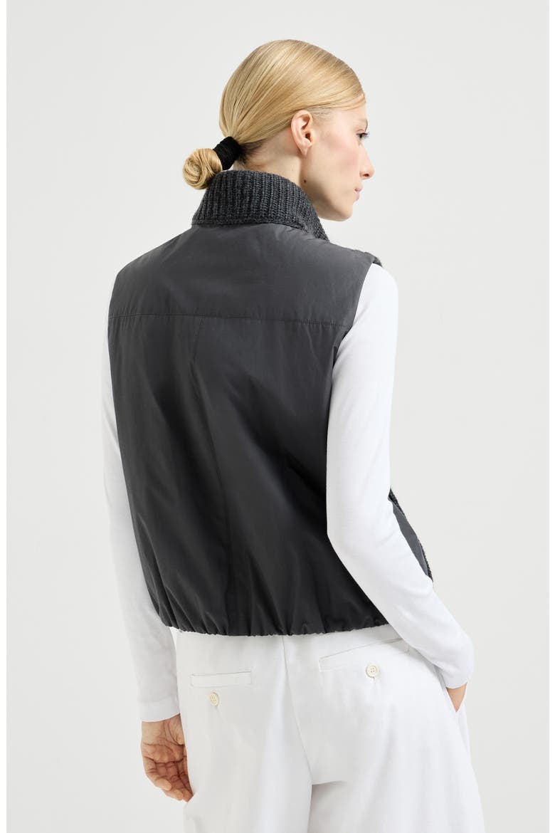 Cashmere down vest, Alternate, color, Lignite Grey