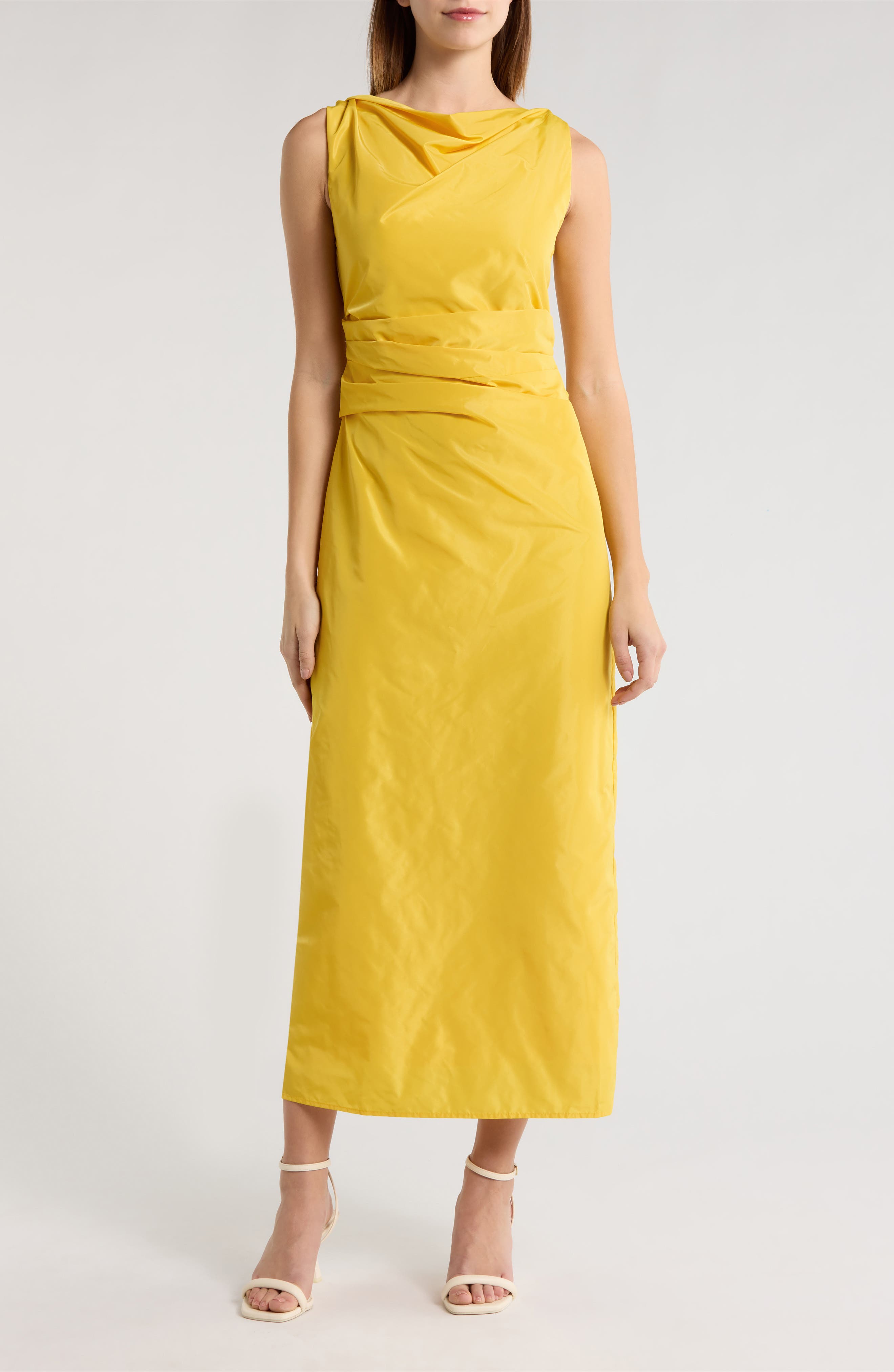 Callie Ruched Midi Dress