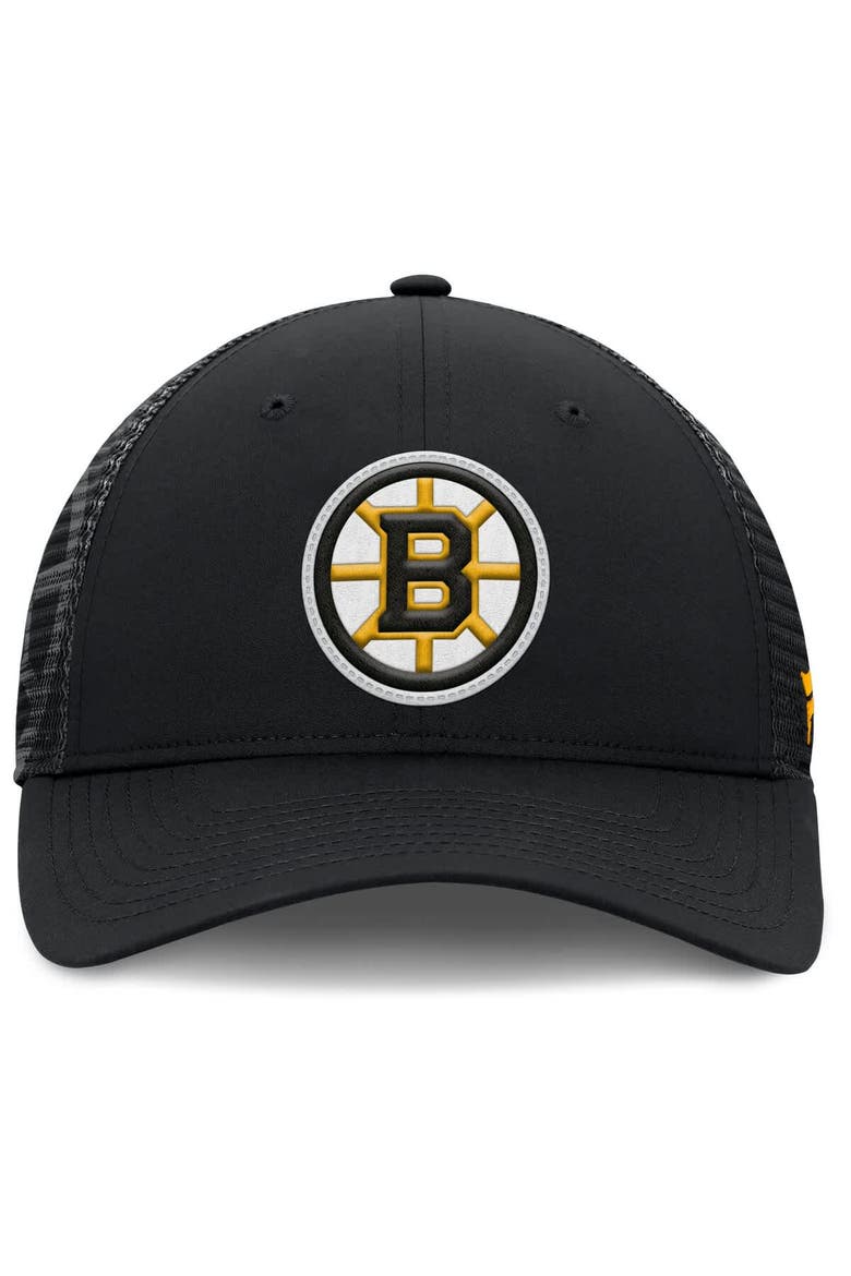 Men's Fanatics Black Boston Bruins Authentic Pro Home Ice Trucker Adjustable Hat, Alternate, color, Black
