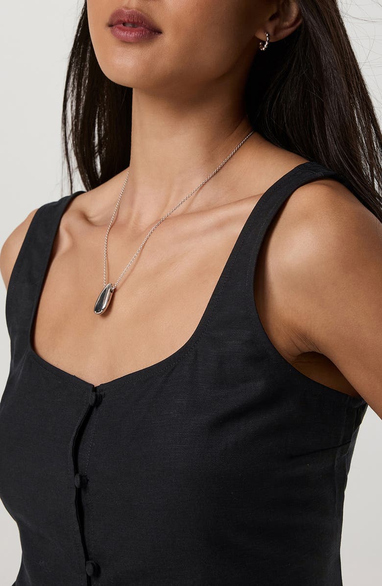 Vuori Trestles Twill Button Tank, Alternate, color, Black
