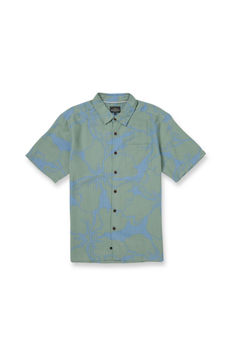 Quiksilver Bay Breeze WM SS Short Sleeve Shirt, Alternate, color, Lily Pad