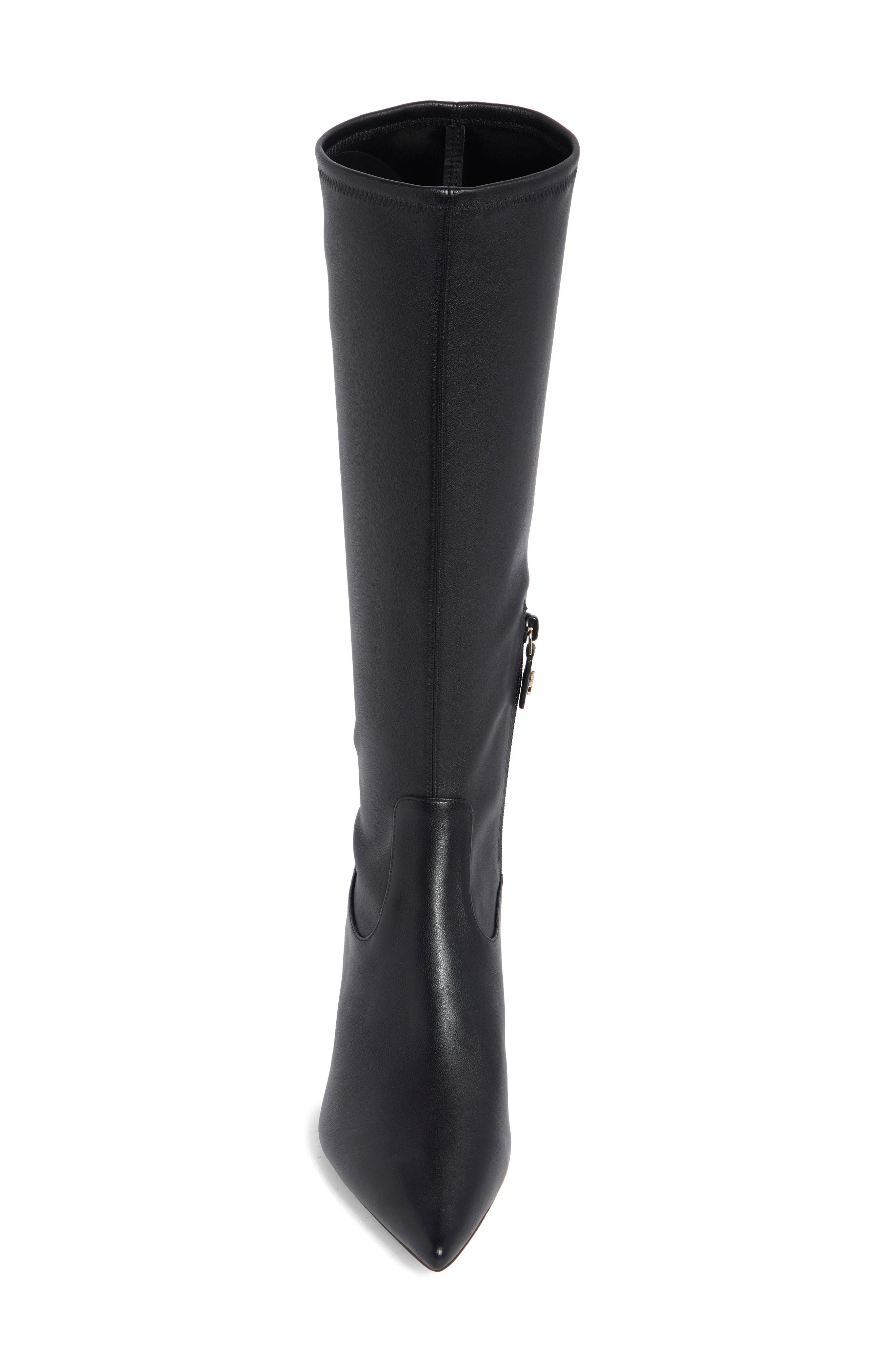 Isla Zip Knee High Boot, Alternate, color, BLACK STRETCH NAPPA