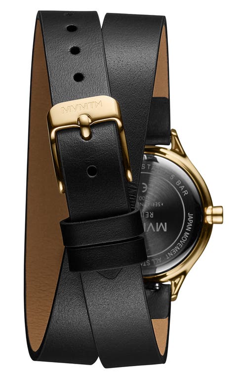 Mvmt Reina Leather Strap Watch, 30mm In Black