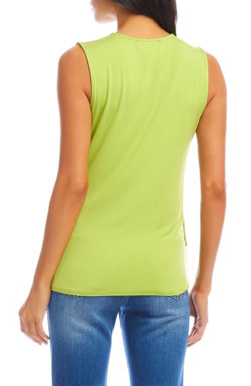 Karen Kane Drape Side Tank In Kiwi