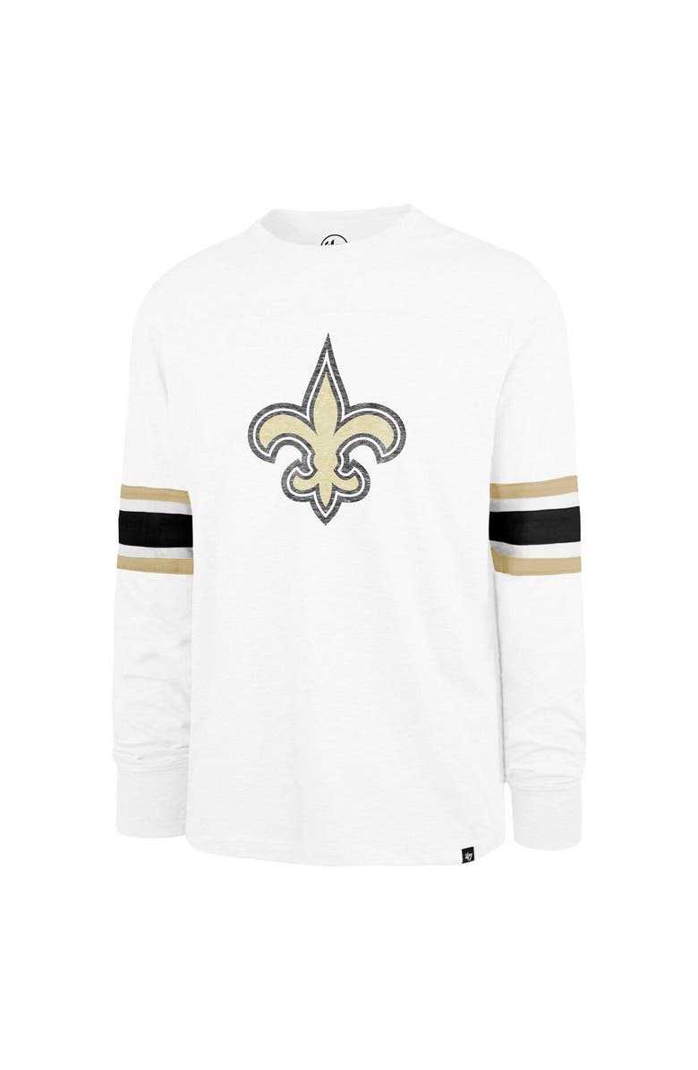 '47 Men's '47 White New Orleans Saints Gridiron Premier Brex Long Sleeve T-Shirt, Alternate, color, White