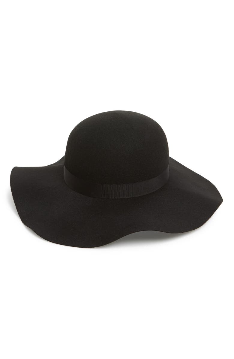 Topshop Floppy Felt Hat, Main, color, 