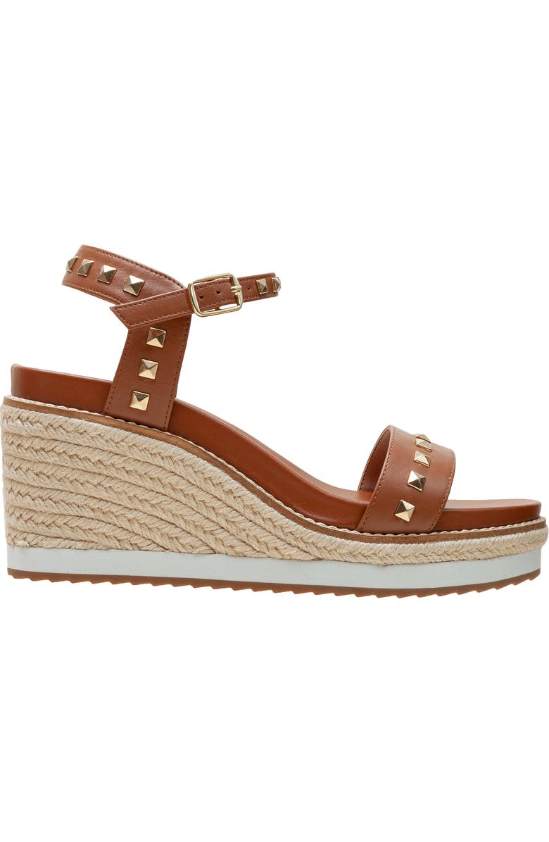 Linea Paolo Vichi Ankle Strap Espadrille Platform Wedge Sandal, Alternate, color, Cognac