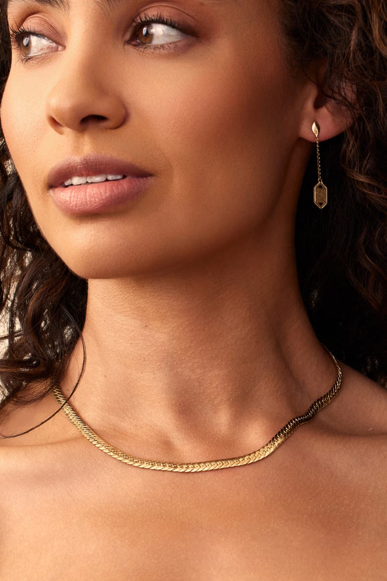 14K Gold Anthem Drop Earrings, Alternate, color, Yellow Gold