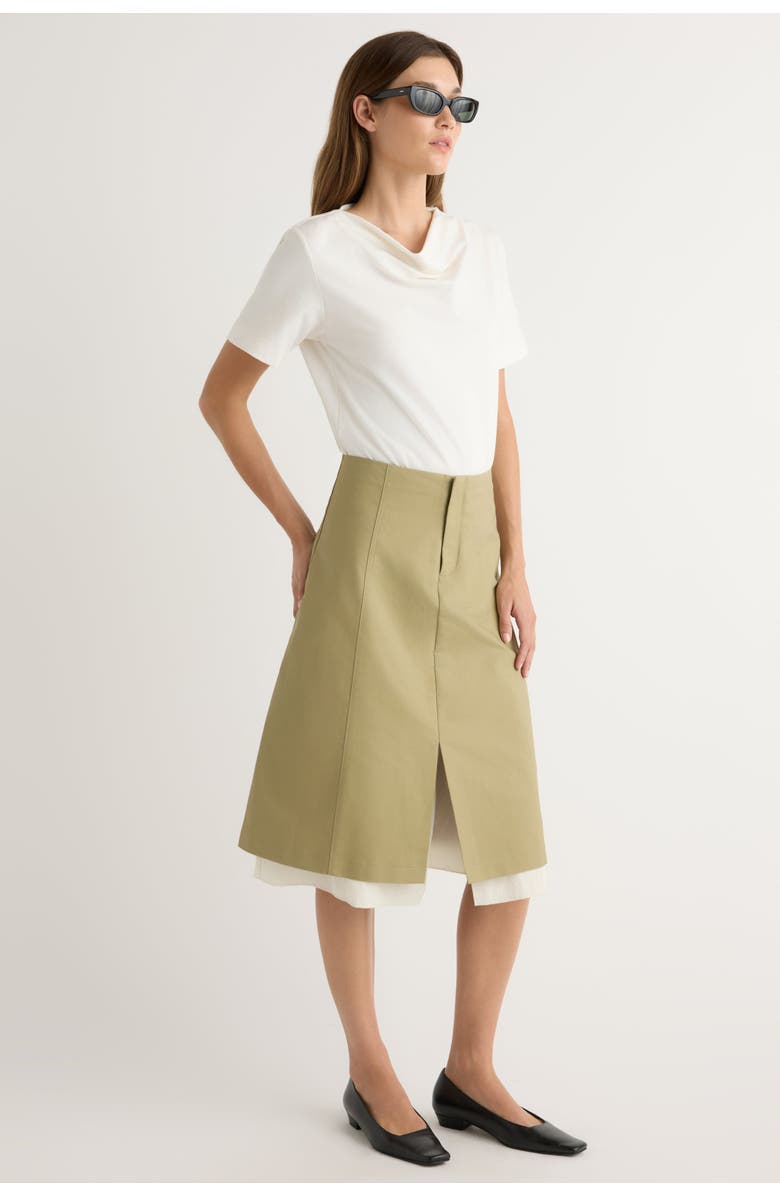 Modern Citizen Devon Layered Skirt, Alternate, color, Khaki