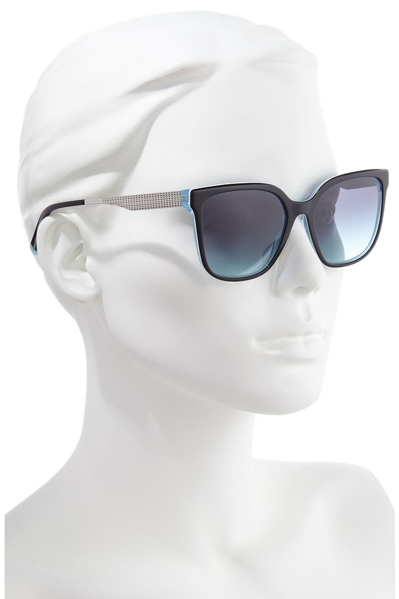54mm Gradient Sunglasses, Alternate, color, BLACK BLUE/ AZURE GRADIENT