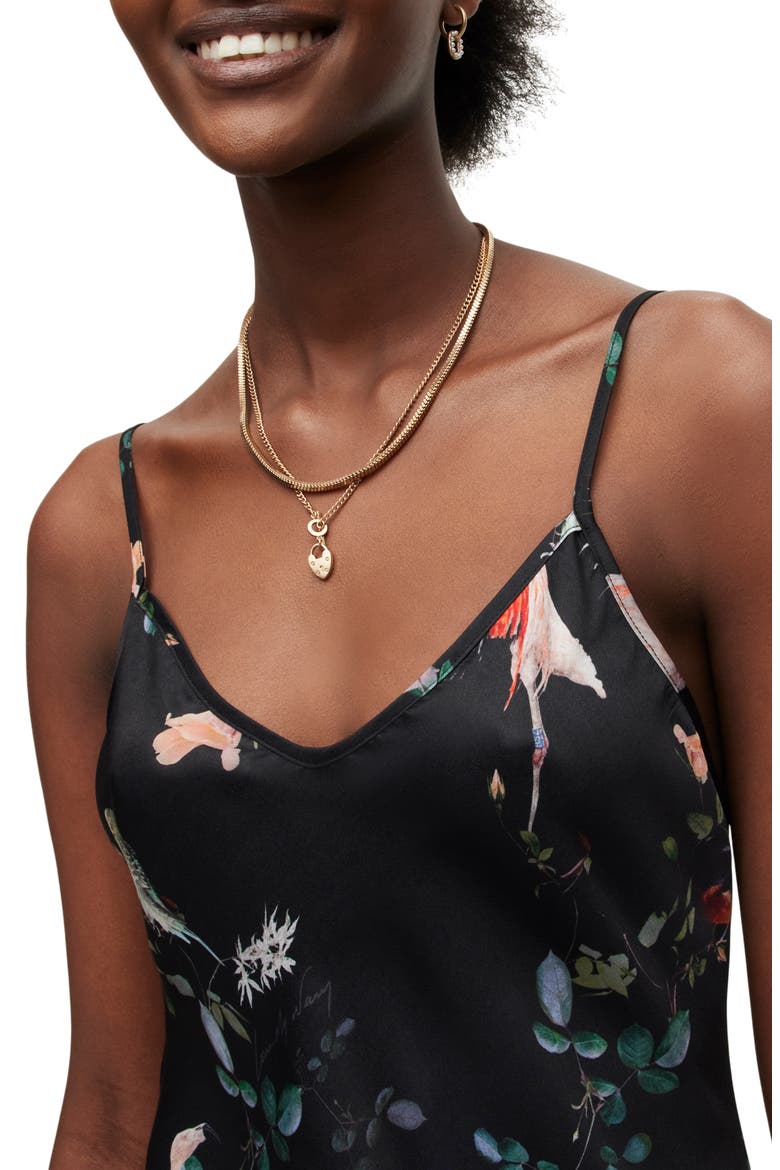 Bryony Fabia Midi Slipdress, Alternate, color, BLACK