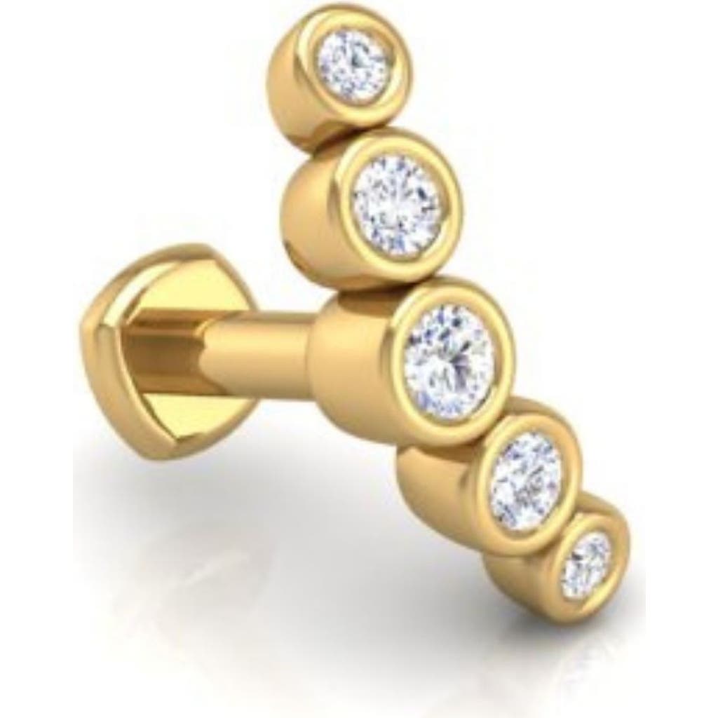Seed2stone Rockstar Flat Back Stud In Gold