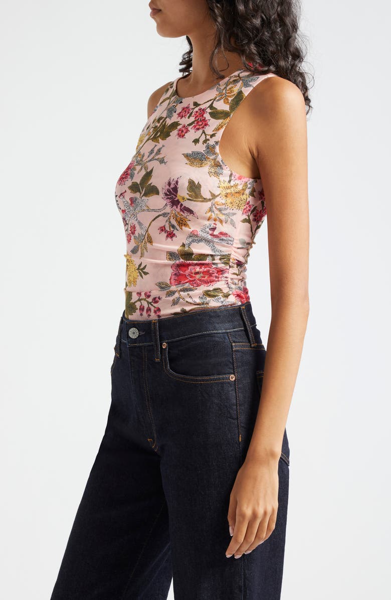Cinq à Sept Hanna Floral Print Sleeveless Top, Alternate, color, Soft Pink Multi