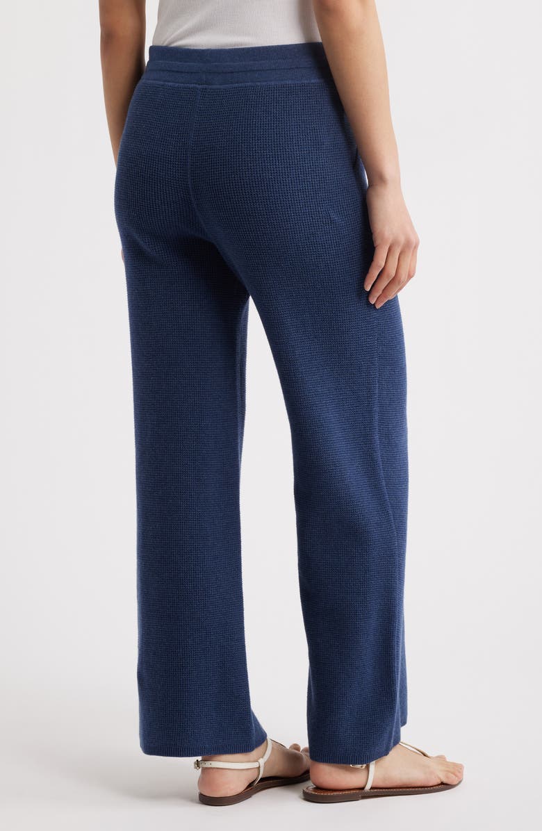 MARGARET O'LEARY Joan Cotton Waffle Wide Leg Pants, Alternate, color, 