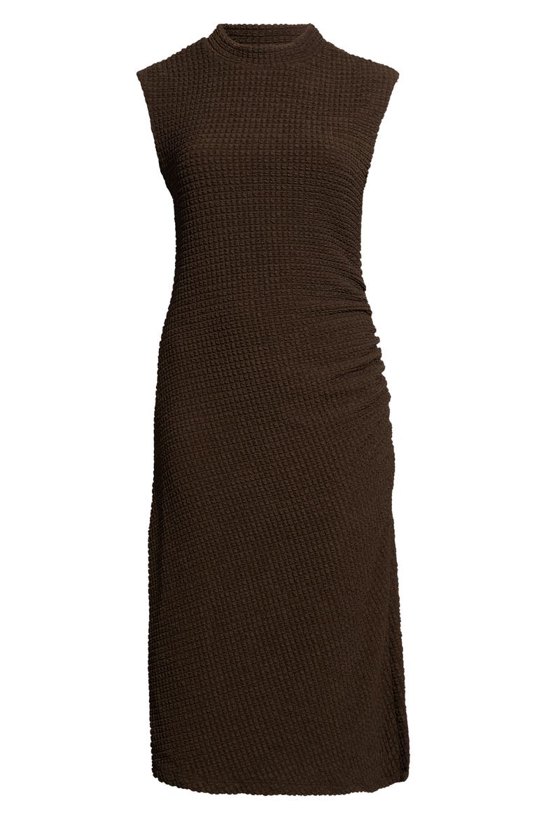 Mock Neck Bubble Knit Dress, Alternate, color, CHOCOLATE