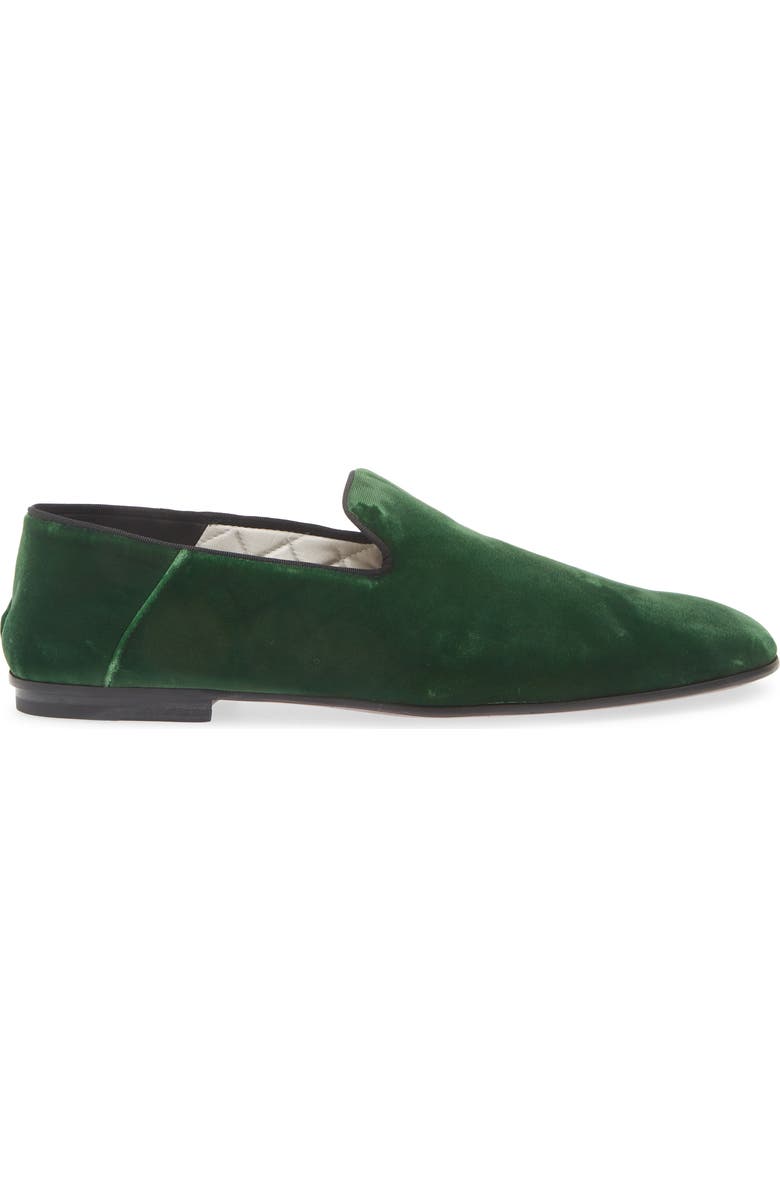 TOM FORD Velvet Smoking Slipper, Alternate, color, Emerald