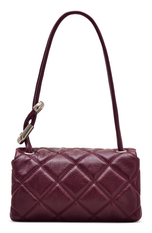 Marc Jacobs The Mini Dual Chain Diamond Quilted Leather Shoulder Bag In Purple