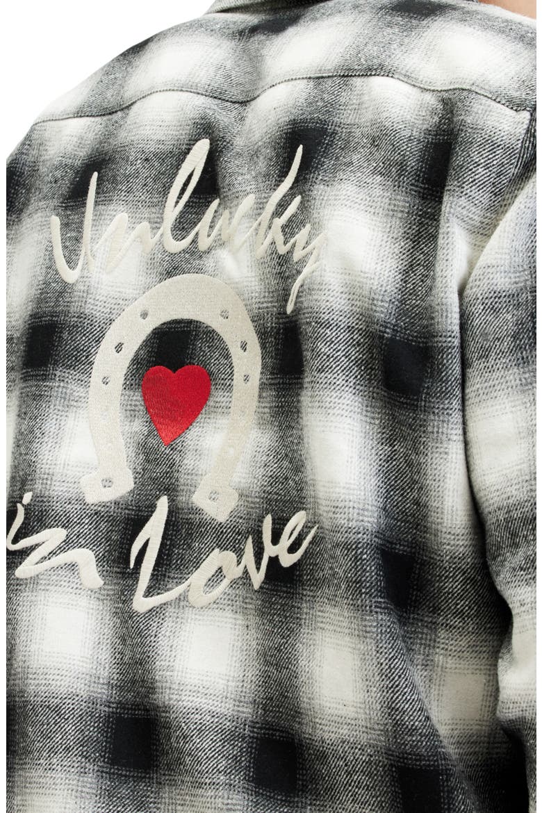 Fortunado Plaid Relaxed Fit Button-Up Shirt, Alternate, color, OATMEAL WHITE/ JET BLACK