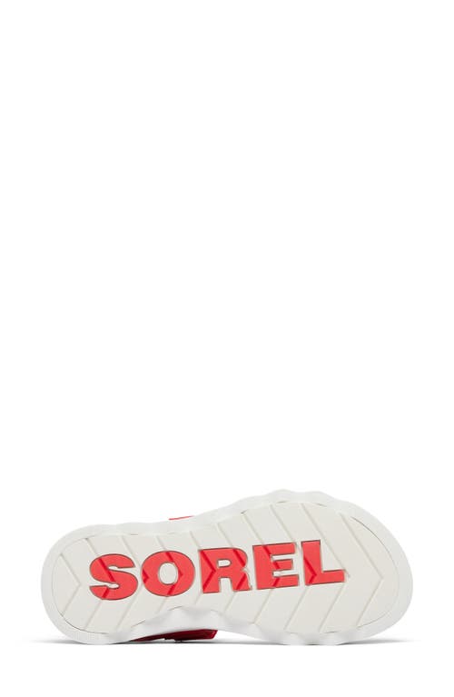 Sorel Viibe Slingback Sandal In Red Glo/white