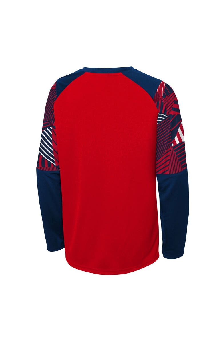 Outerstuff Youth Red/Blue Team USA Gridiron Raglan Long Sleeve T-Shirt, Alternate, color, 