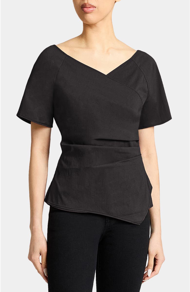 Santorelli MURPHY Short Sleeve Wrap Top, Main, color, 