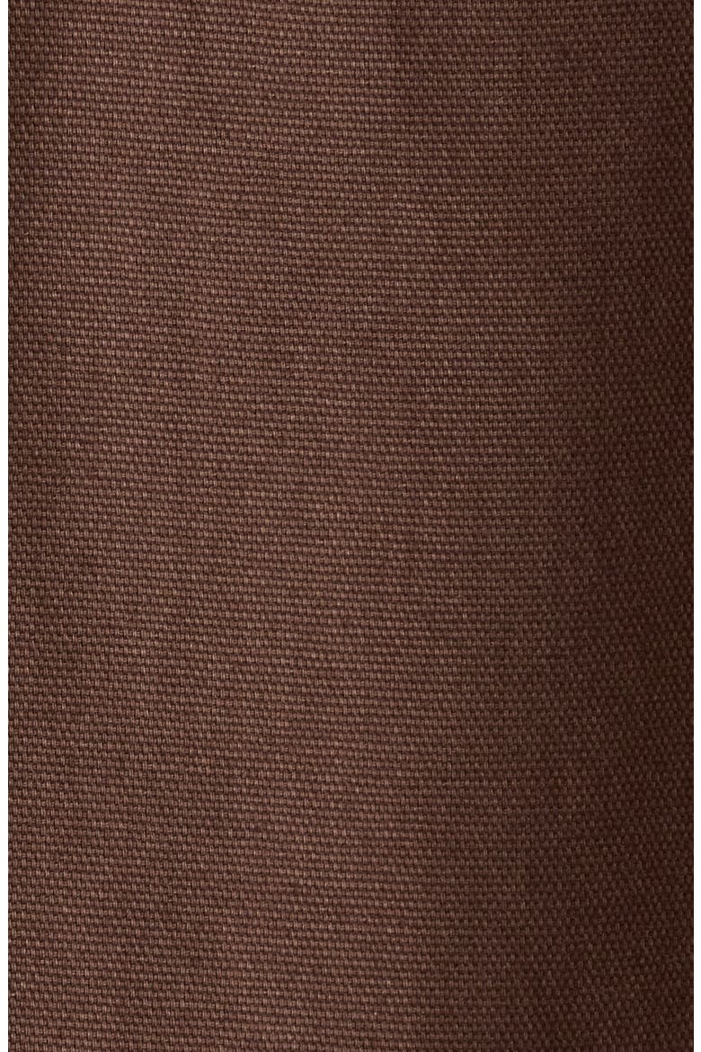 Embroidered Cotton Canvas Button-Up Shirt, Alternate, color, BROWN