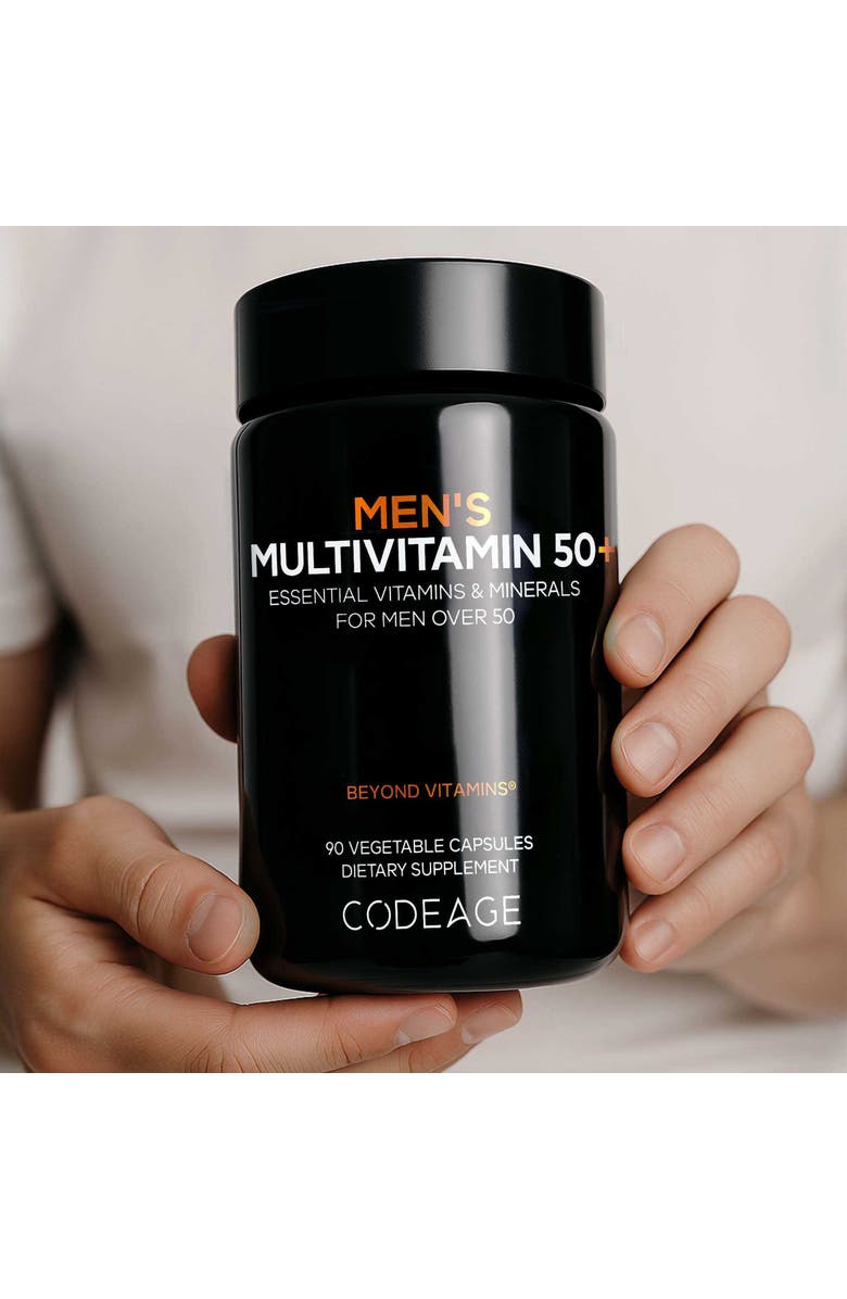 Codeage Men's Multivitamin 50+, Essential Minerals for Men Over 50, Alternate, color, Black