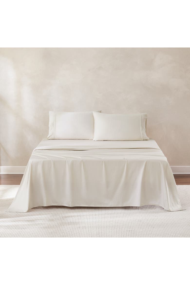 Pleat Cotton Sheet Set, Main, color, French Oak