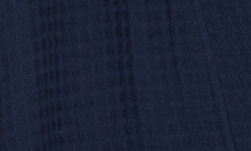 Nordstrom Rack Midi Waffle Knit Robe In Navy Blazer