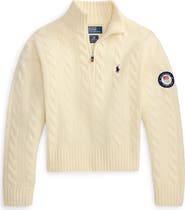 Polo Ralph Lauren Team USA Cable Stitch Half Zip Pullover