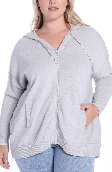 Cashmere Zip Hoodie Jacket (Plus)