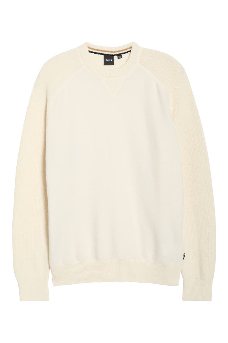 Hero Wool Crewneck Sweater, Alternate, color, OPEN WHITE
