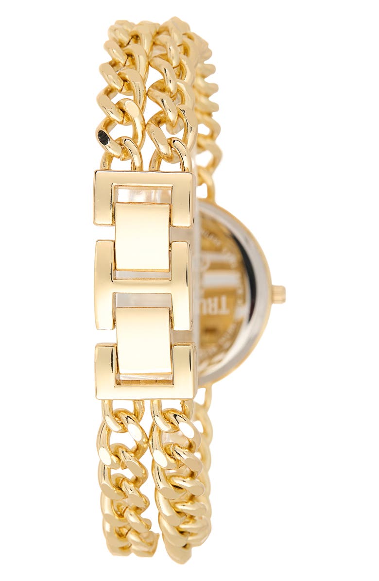 True Religion Double Link Crystal Bracelet Watch, 32.1mm & Assorted Bracelets Set, Alternate, color, Gold