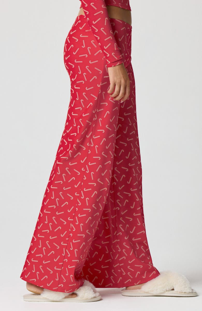 Florence by Mills Rib Print Pants, Alternate, color, Scarlet Candy Cane