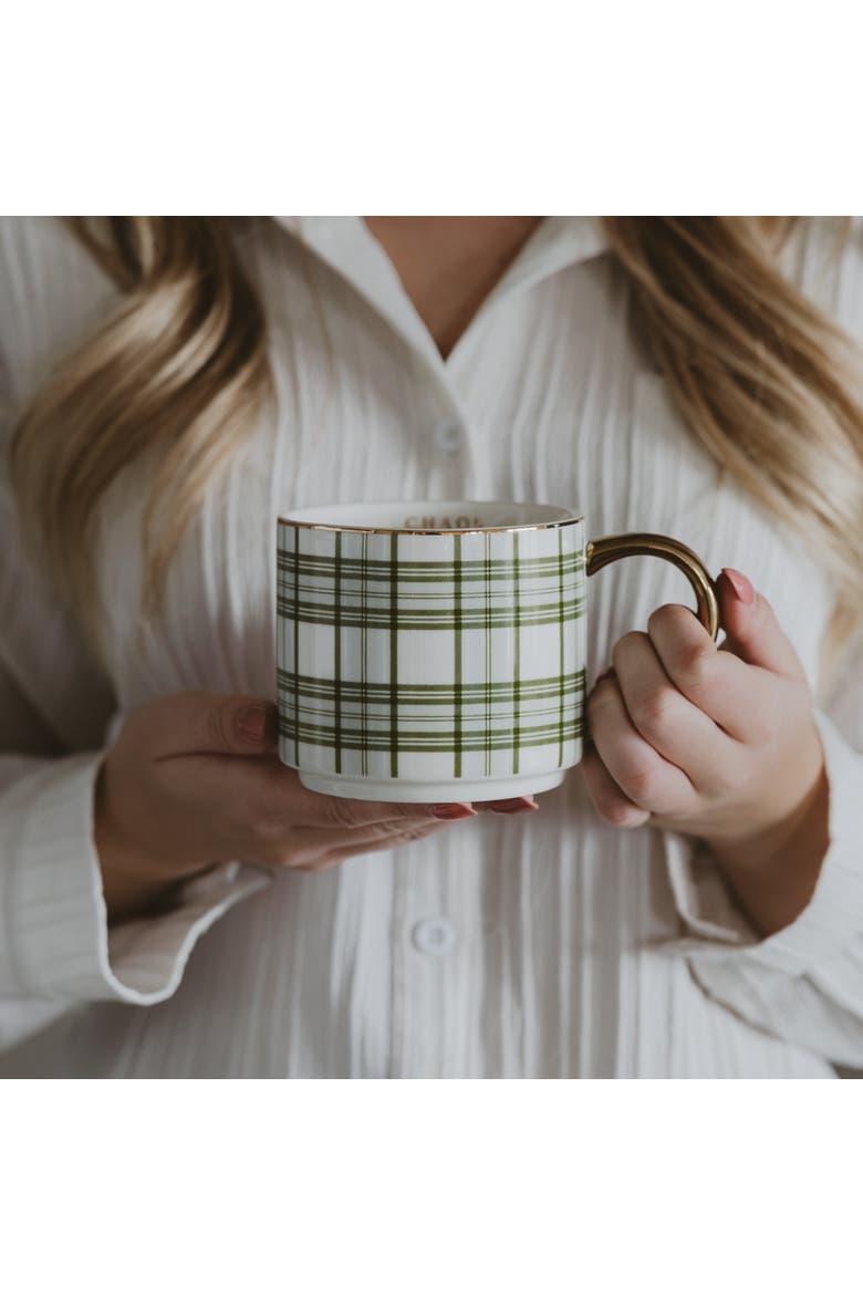 Patterned 14 oz Gold Handle Coffee Mug, Alternate, color, Chaos Coordinator