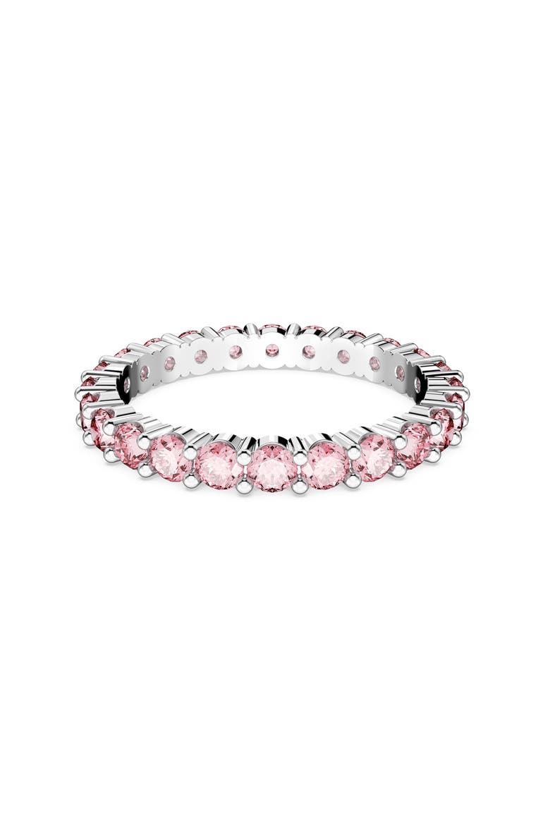 Matrix Round Crystal Eternity Ring, Alternate, color, PINK/ SILVER