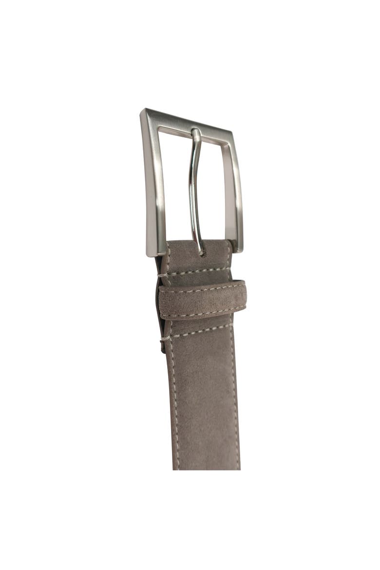 Suede Leather Feather Edge Belt, Alternate, color, Taupe
