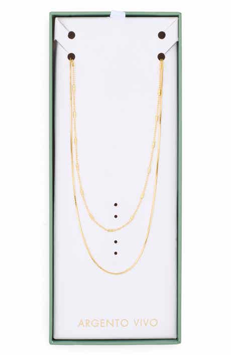 Set of 2 Layered Slinky Chain Necklaces