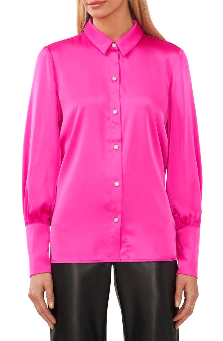 Halogen<sup>®</sup> Button-Up Shirt, Main, color, Taffy Pink
