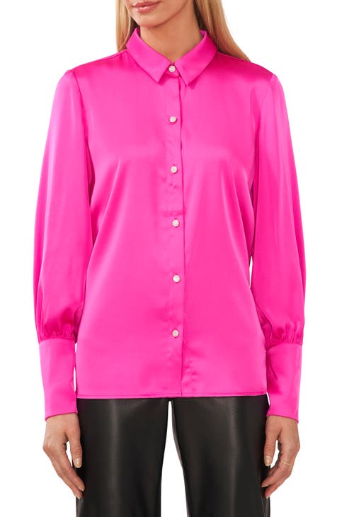 Pink dress shirt womens best sale