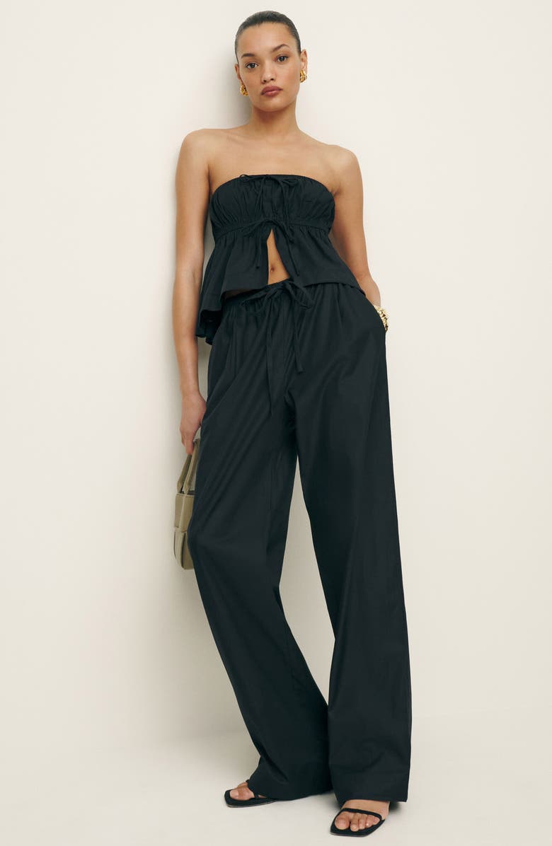 Reformation Micah Tie Waist Wide Leg Pants, Alternate, color,