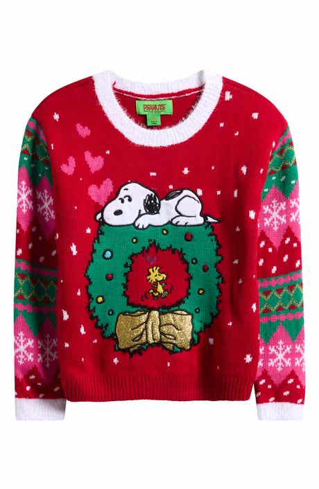 PEANUTS Kids' Christmas Snoopy Love Sweater