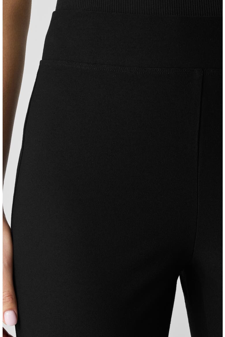 Back Slit Crop Straight Leg Pants, Alternate, color, BLACK