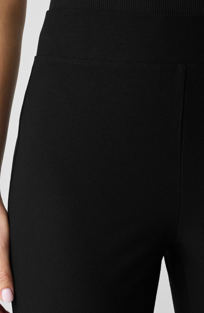 Eileen Fisher Back Slit Crop Straight Leg Pants, Alternate, color, Black