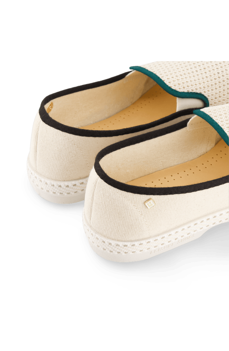 Rivieras Cotton Canvas & Mesh Slip-On Loafer, Alternate, color, Cream