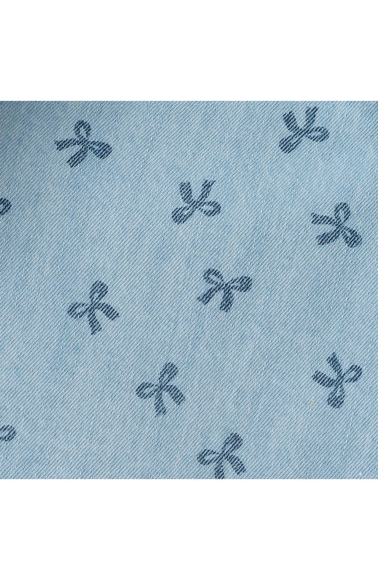 Andy & Evan Bow Chambray Tiered Dress, Alternate, color, Blue Bows