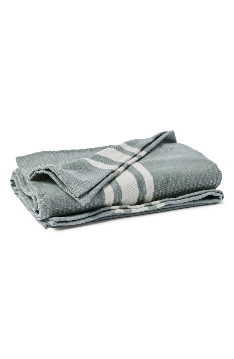 Coyuchi Cirrus Organic Cotton Throw Blanket, Main, color, Cypress